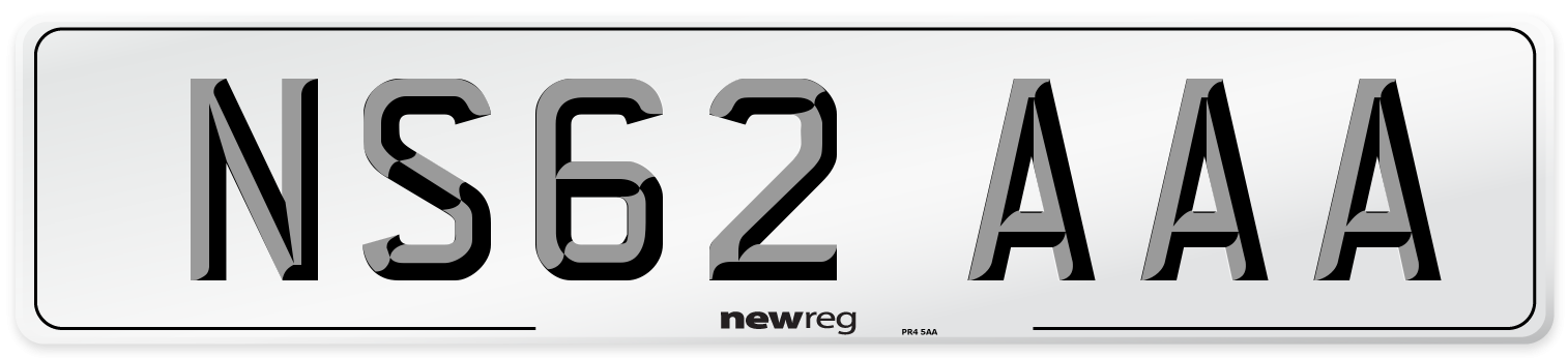 NS62 AAA Number Plate from New Reg